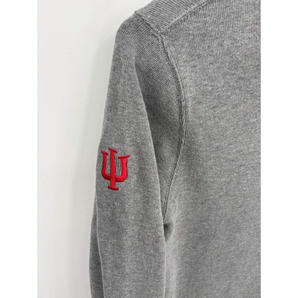 Polo Ralph Lauren VTG Men's Indiana Hoosiers Gray 1/4 Pullover Sweater, Size XXL - Picture 2 of 6